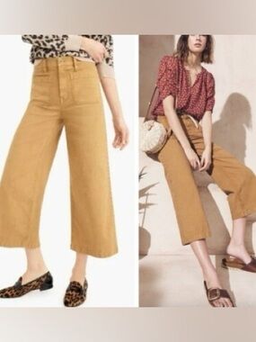 Wide Leg Cropped Trousers
